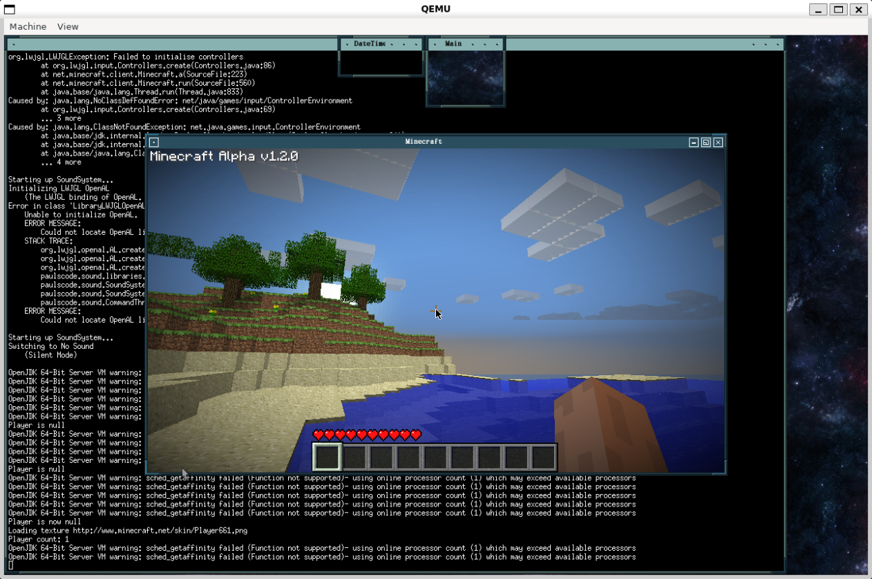 Astral running Minecraft